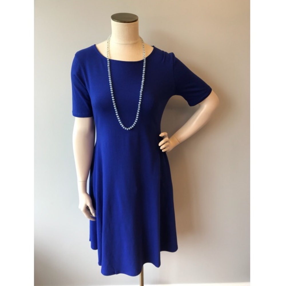 Short sleeved blue dress